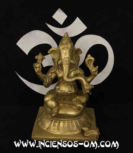 Ganesh bronce sentado 18x13 aprox  2270gr